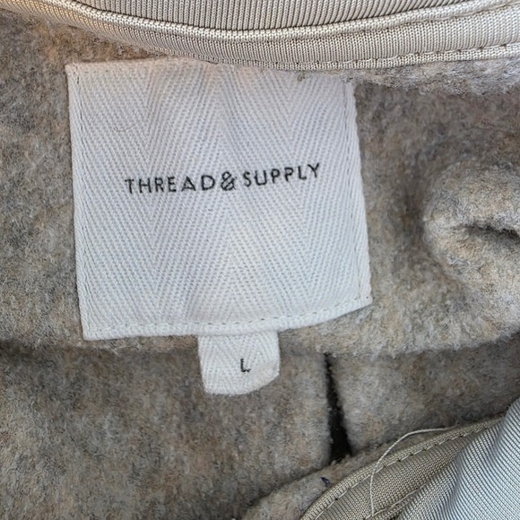Thread & Supply Speckled Quarter Zip Pullover Fleece Top Size‎ L - Picture 3 of 4